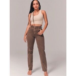 Abercrombie & Fitch Straight Leg Jeans in Brown